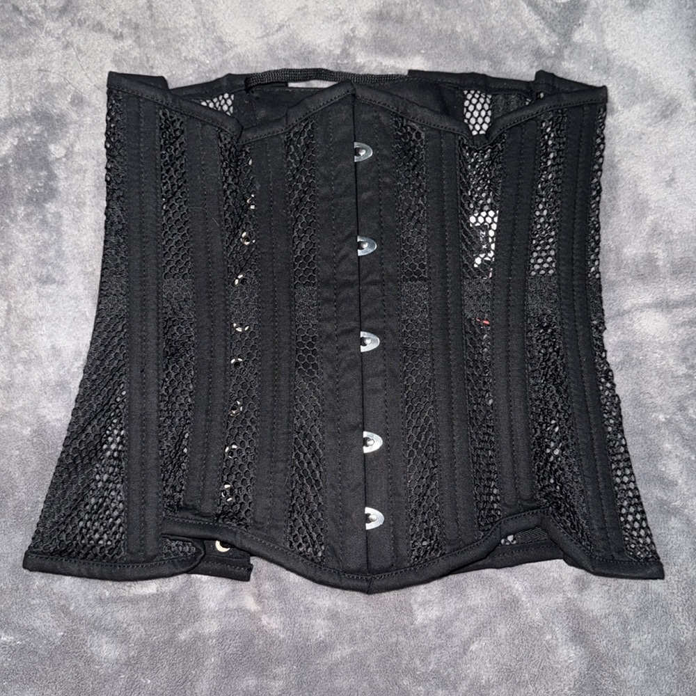 Black Mesh Underbust Corset